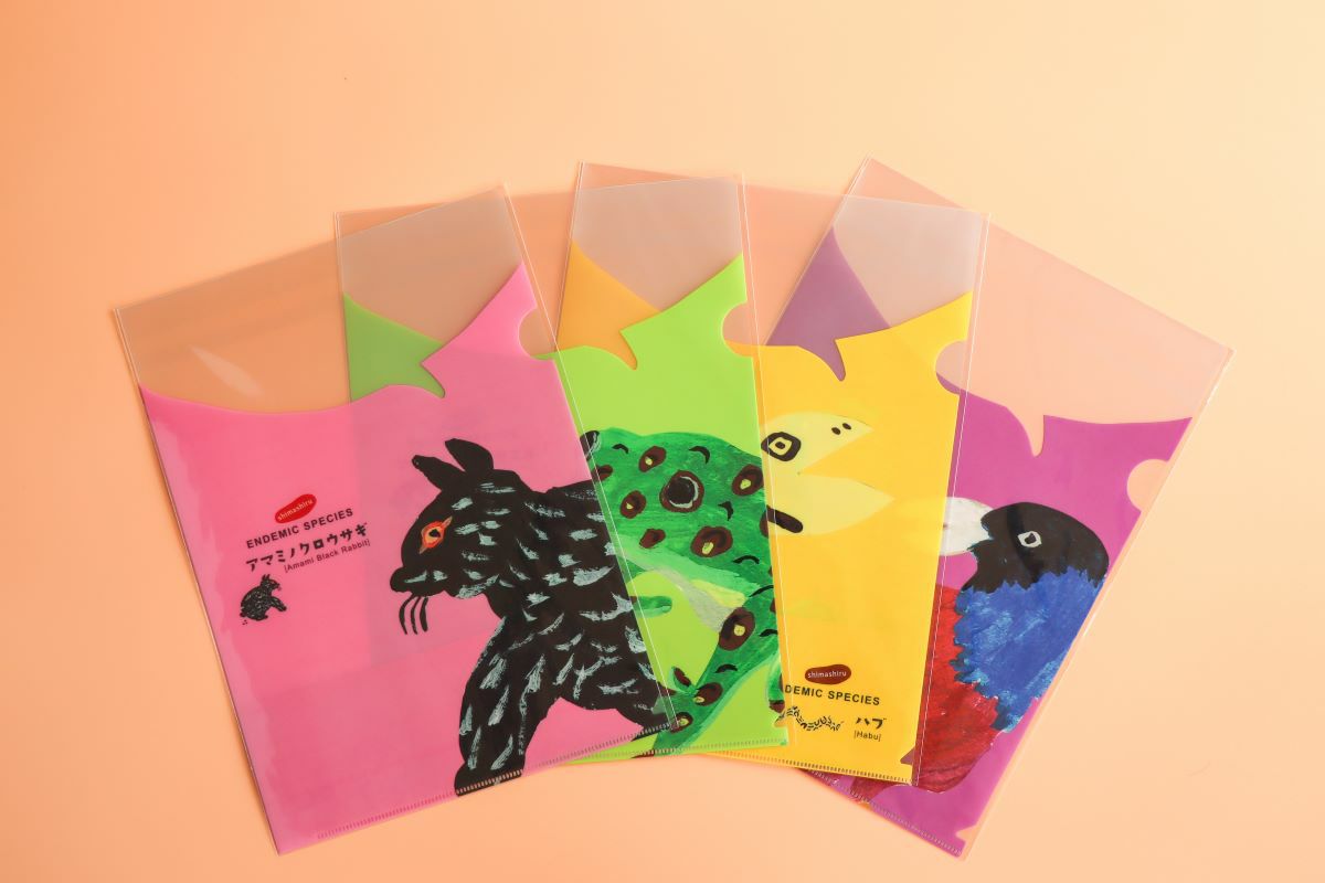 シマシルシリーズ】奄美のいきものクリアファイル（アマミノクロウサギ