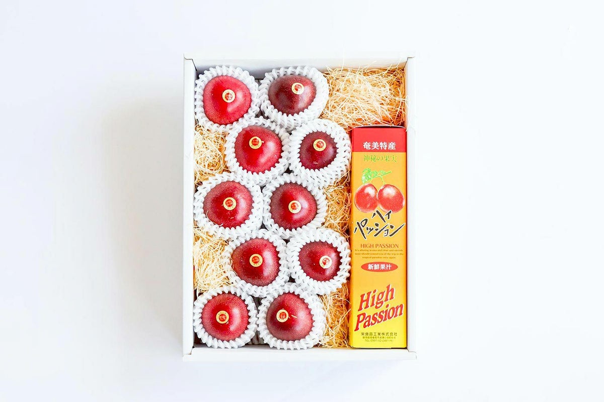 パッションフルーツとジュースのセット